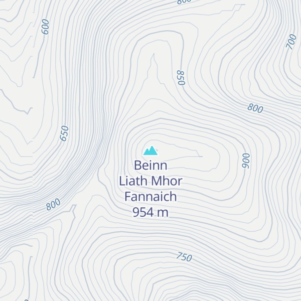 Map of Beinn Liath Mhor Fannaich