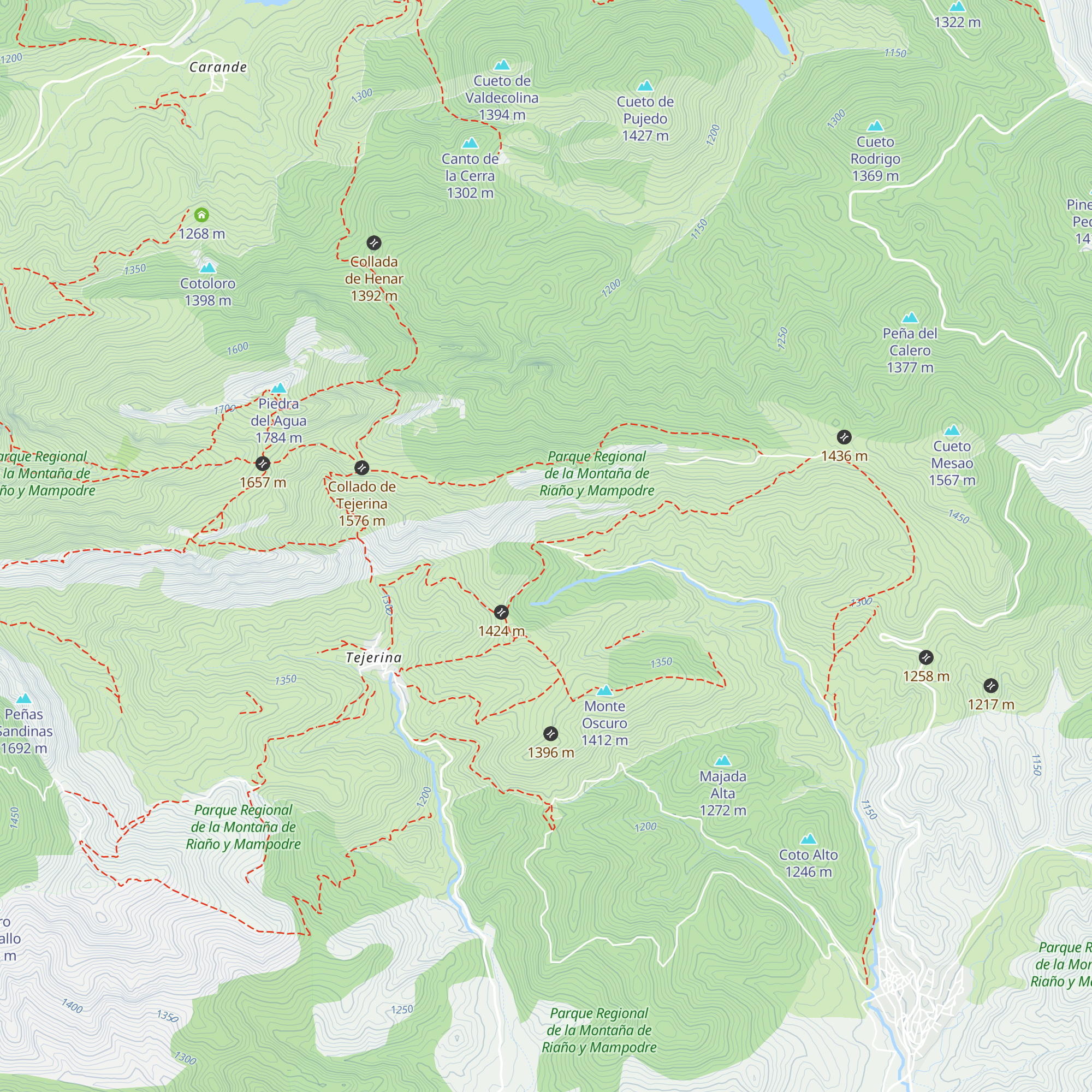 Refugio de Monte Oscuro map