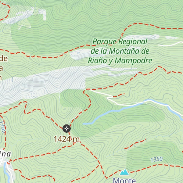 Map of Refugio de Monte Oscuro
