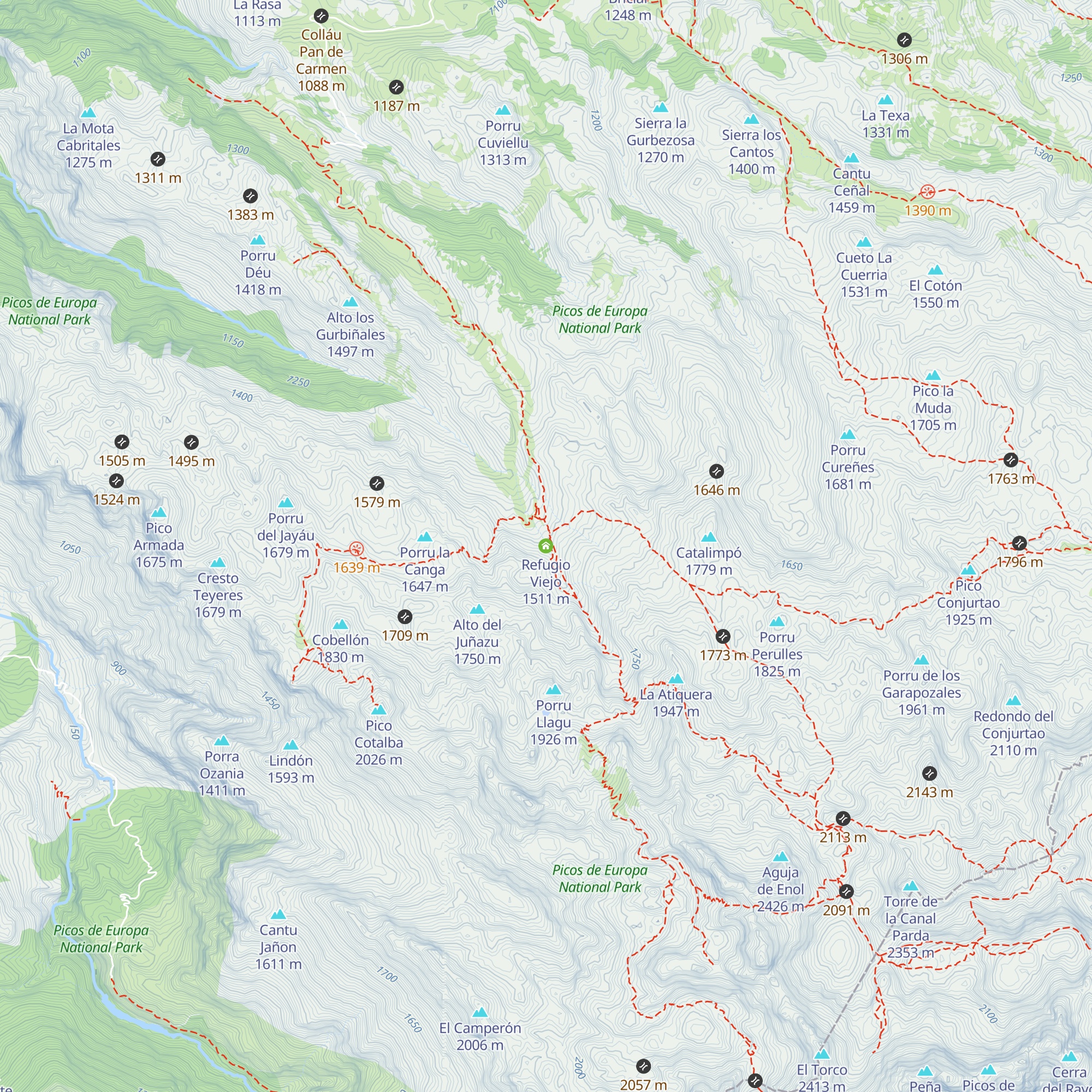 Refugio Viejo map
