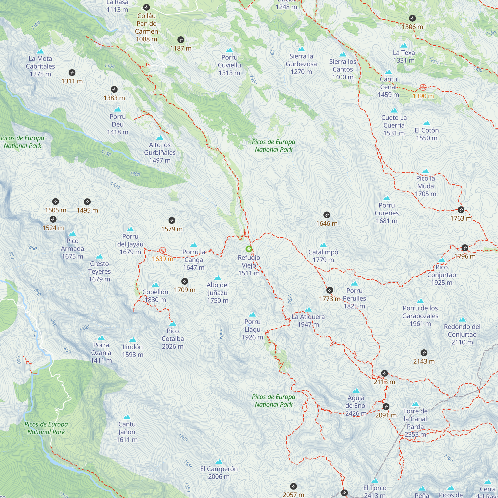 Refugio Viejo map