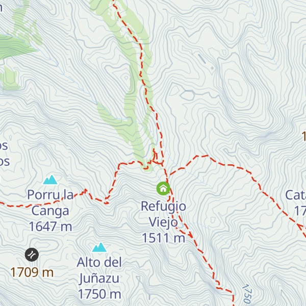 Map of Refugio Vegarredonda J.M. Remis