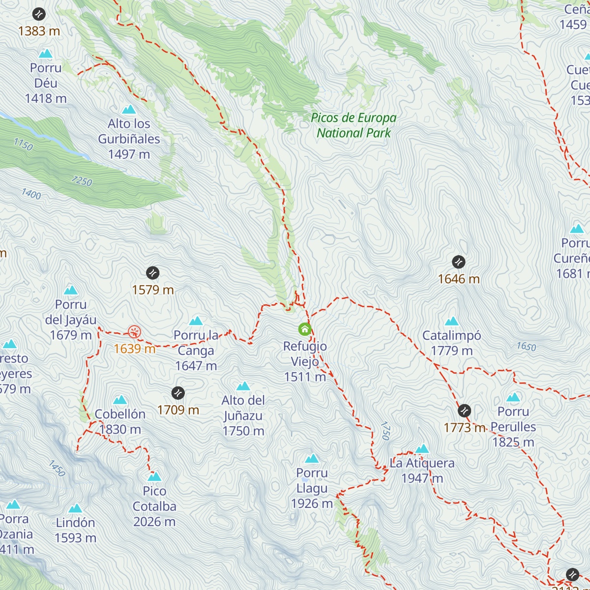 Refugio Vegarredonda J.M. Remis map