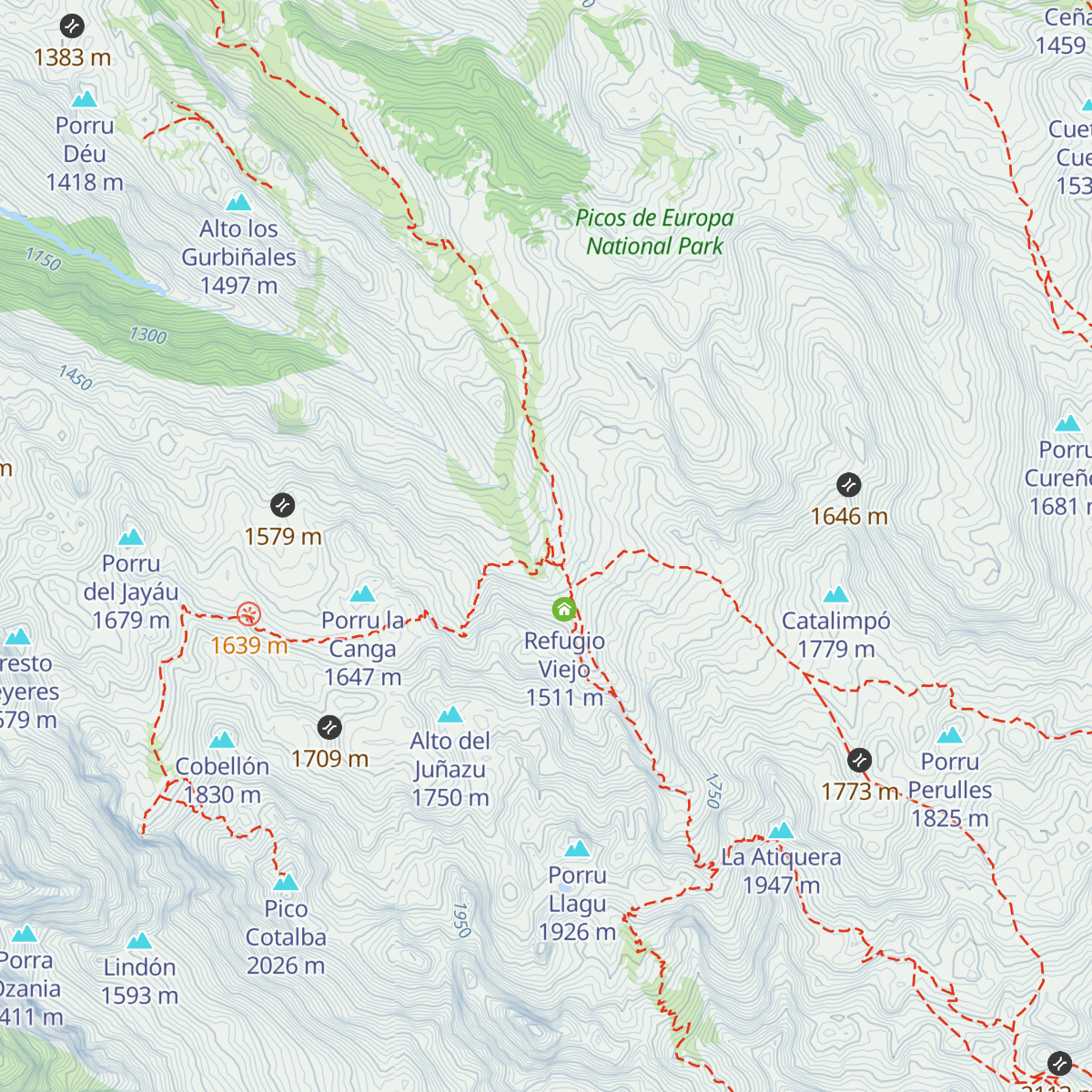 Refugio Vegarredonda J.M. Remis map