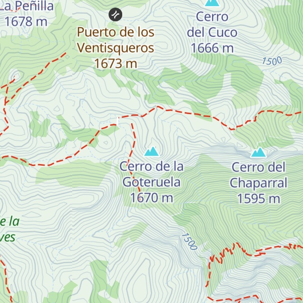 Map of Cerro de la Goteruela