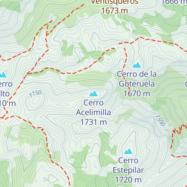 Map of Cerro Acelimilla