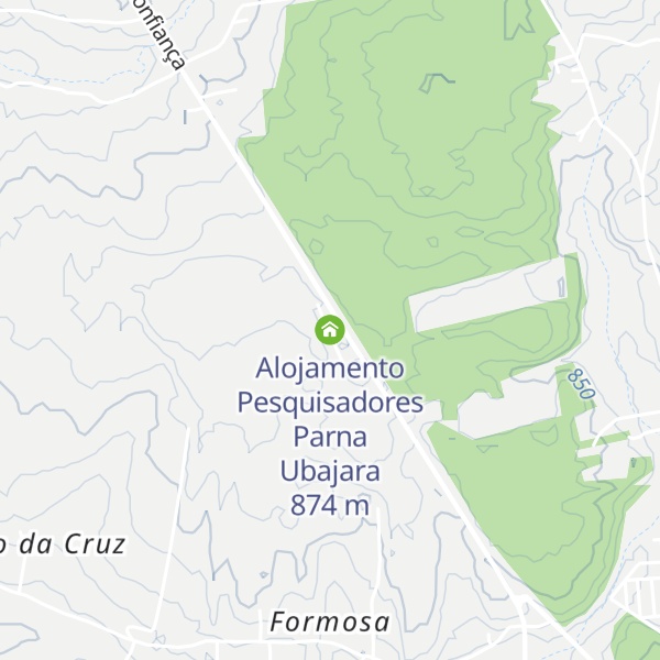 Map of Alojamento Pesquisadores Parna Ubajara