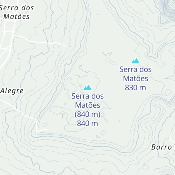 Map of Serra dos Matões (840 m)