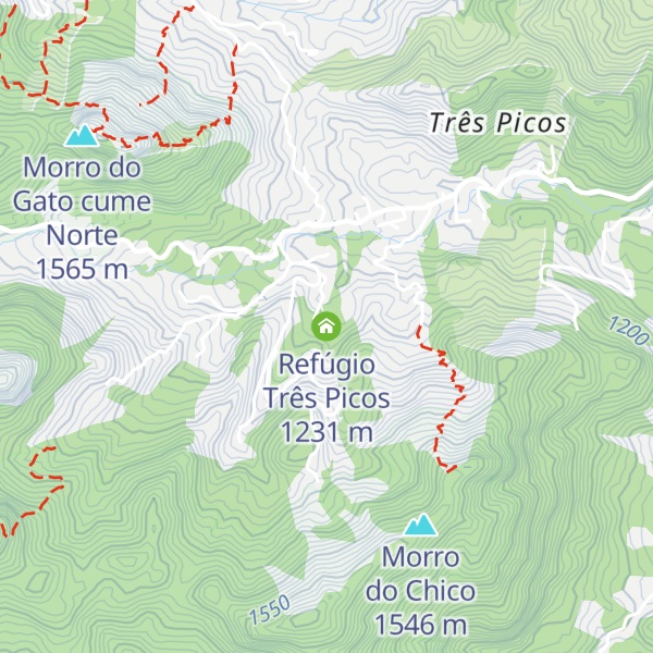 Map of Refúgio Três Picos
