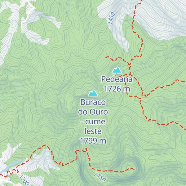 Map of Buraco do Ouro - cume leste