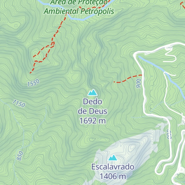 Map of Dedo de Deus
