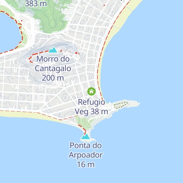 Map of Refugio Veg