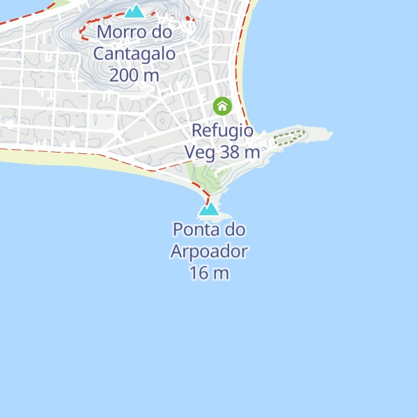 Map of Ponta do Arpoador