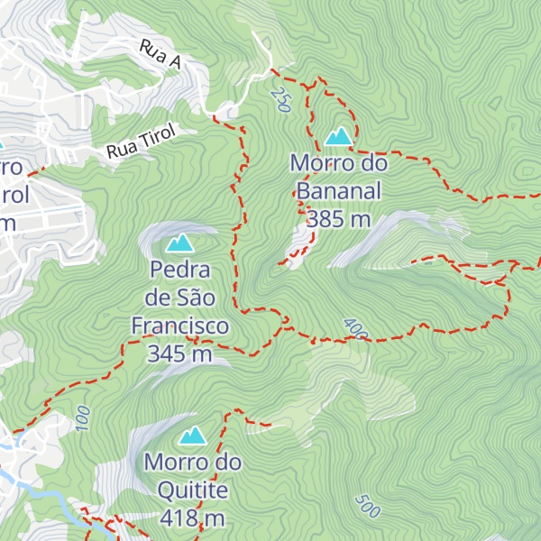 Map of Pedra das Morcegas