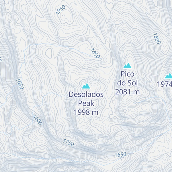 Map of Desolados Peak