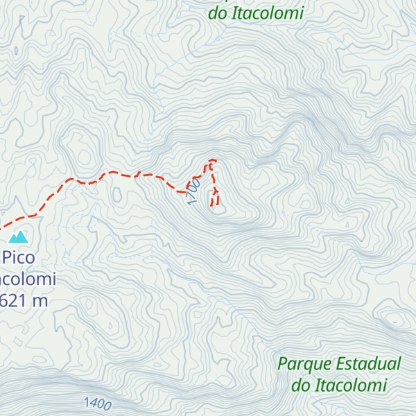 Map of Pico do Itacolomi