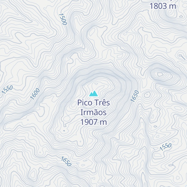 Map of Pico Três Irmãos