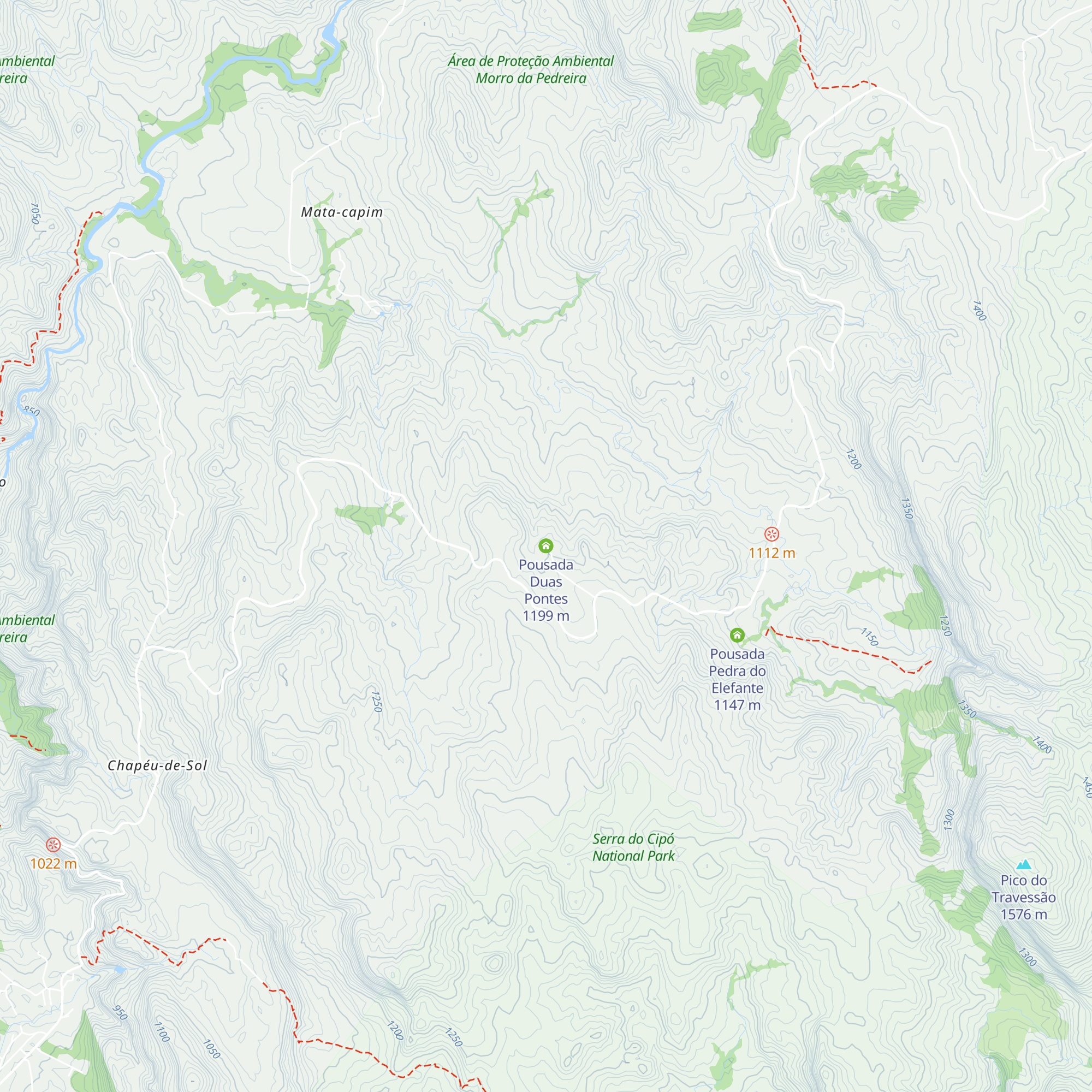 Pousada Duas Pontes map