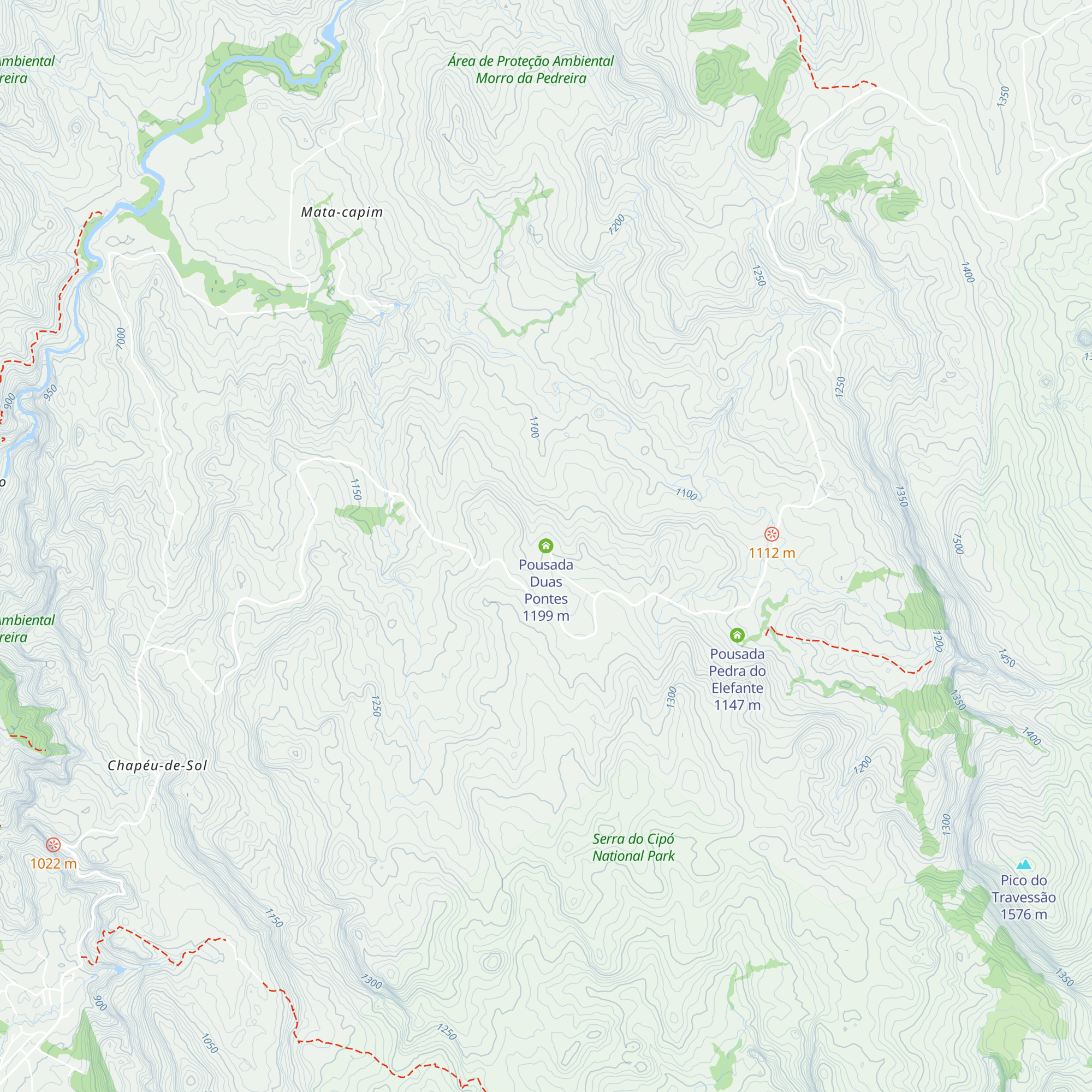 Pousada Duas Pontes map