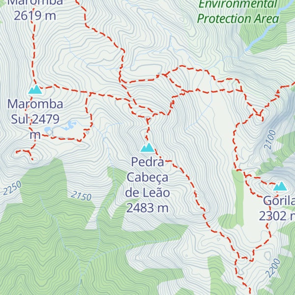 Map of Pedra Cabeça de Leão
