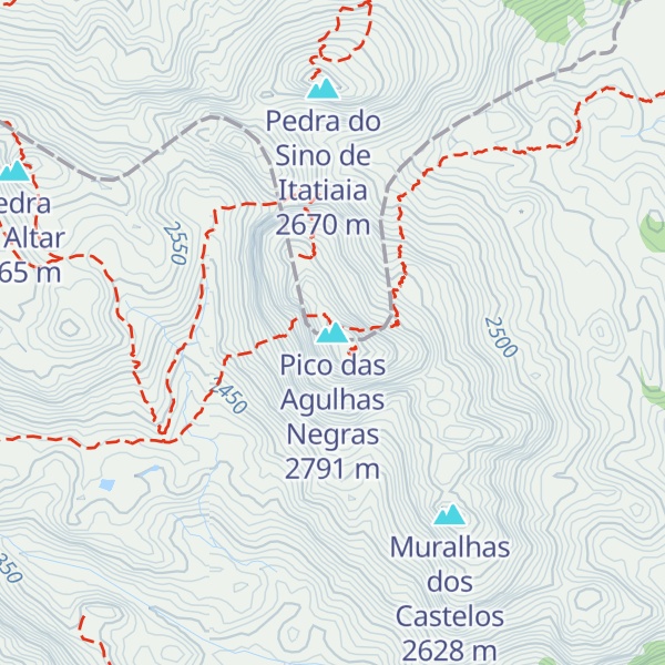 Map of Pico das Agulhas Negras