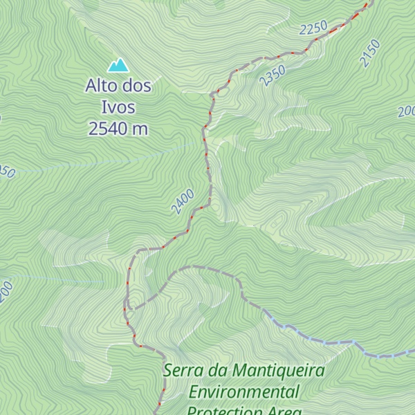 Map of Pico Bandeirante
