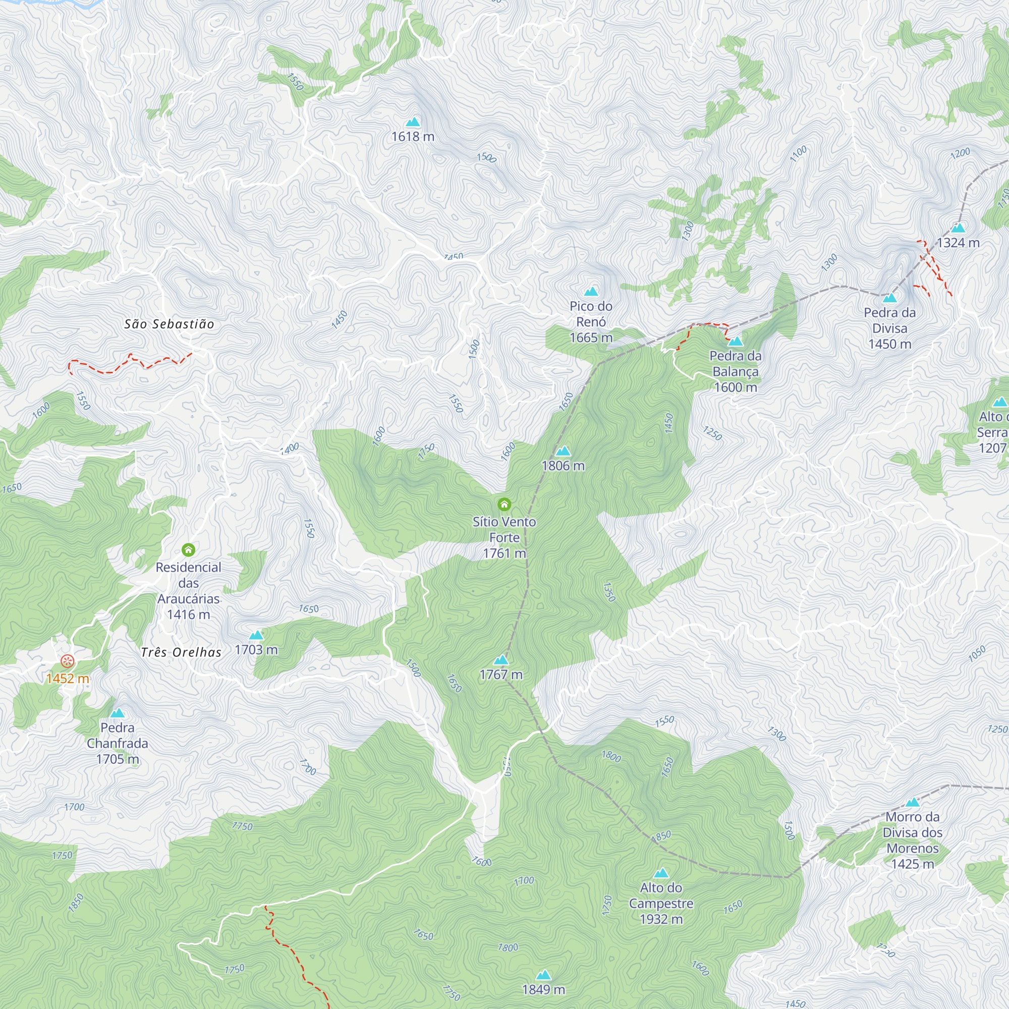 Sítio Vento Forte map