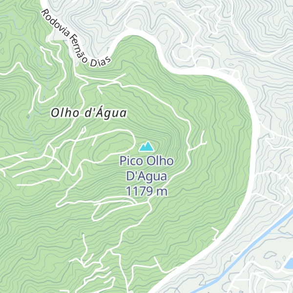 Map of Pico Olho D'Agua