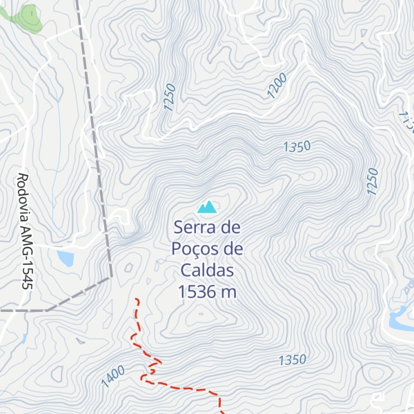 Map of Serra de Poços de Caldas