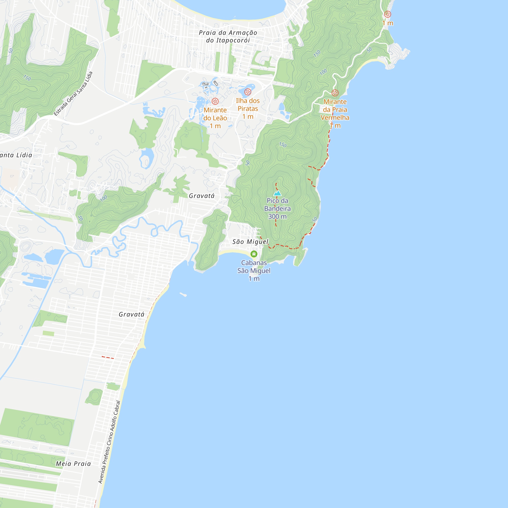 Cabanas São Miguel map