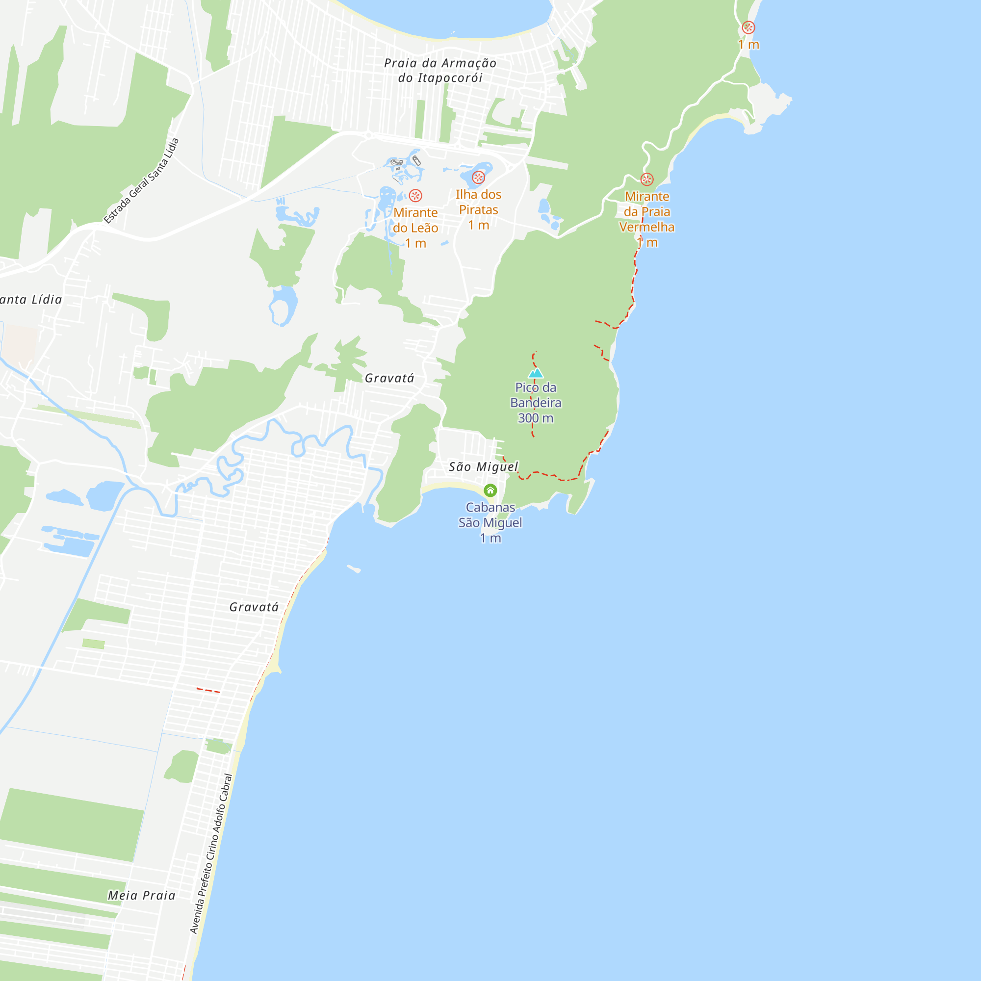 Cabanas São Miguel map