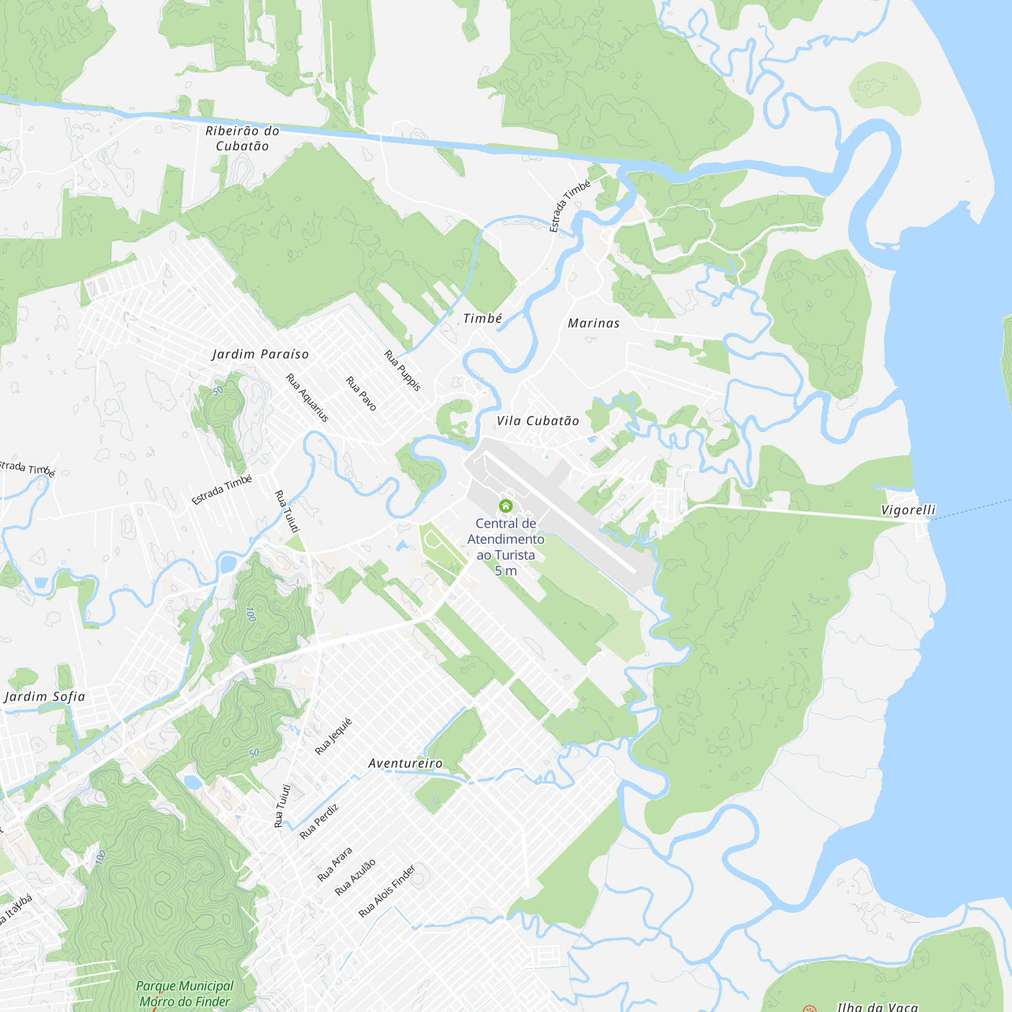 Central de Atendimento ao Turista map