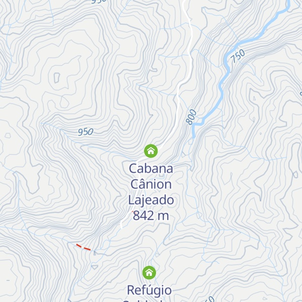 Map of Cabana Cânion Lajeado