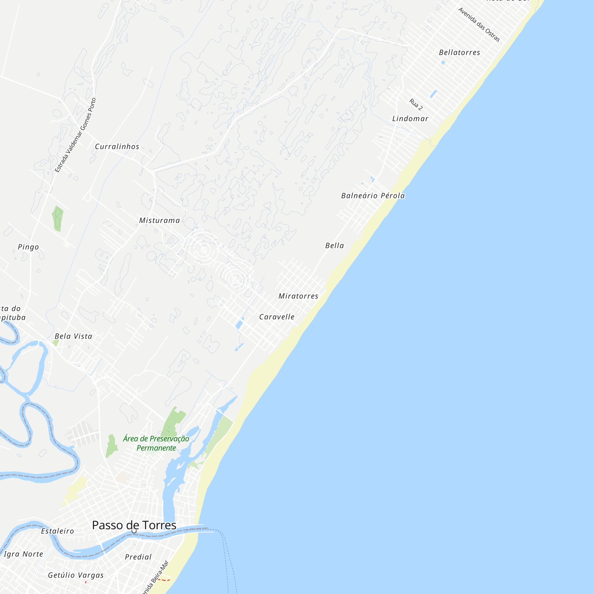 Cabanas Toca das Corujas map