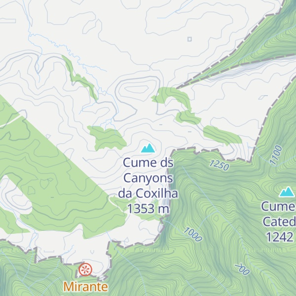 Map of Cume ds Canyons da Coxilha