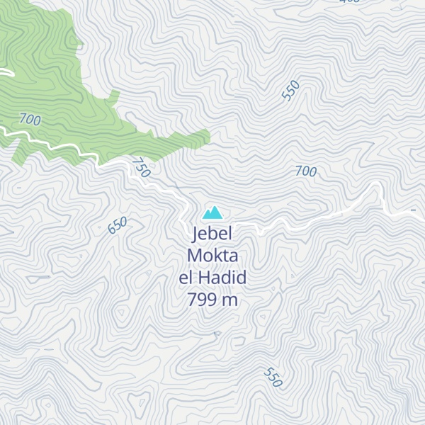Map of Jebel Mokta el Hadid