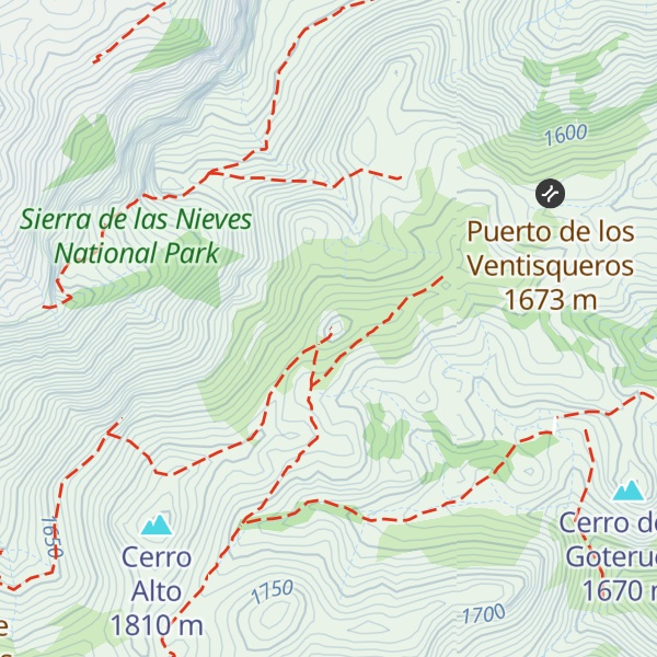 Map of Peñón de los Enamorados