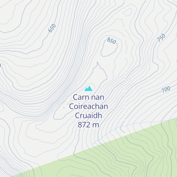 Map of Carn nan Coireachan Cruaidh