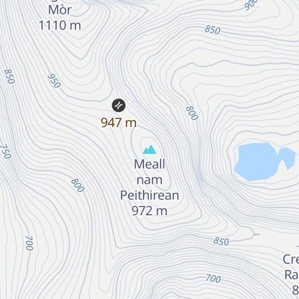 Map of Meall nam Peithirean