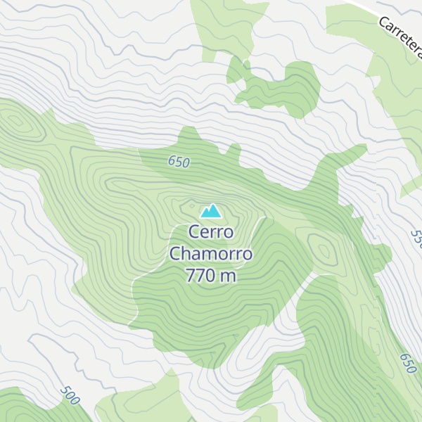 Map of Cerro Chamorro