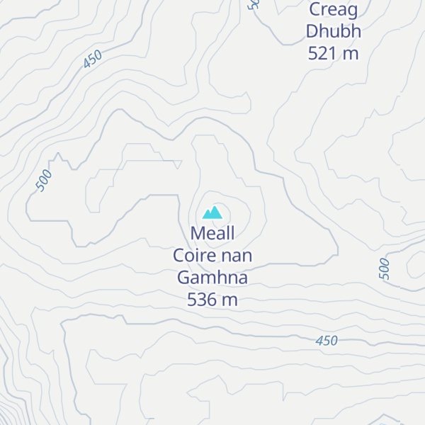 Map of Meall Coire nan Gamhna