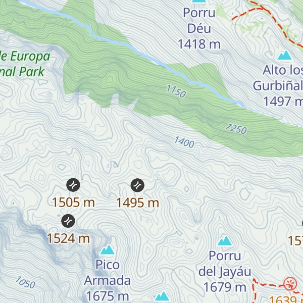 Map of Porru les Cangues
