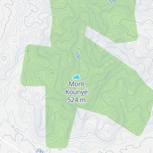 Map of Mont Kounyé
