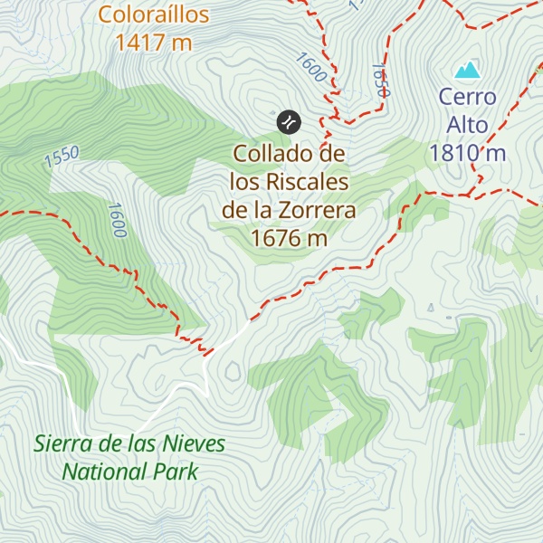 Map of Sierra de las Nieves