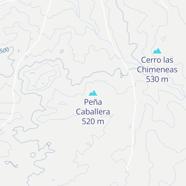 Map of Peña Caballera
