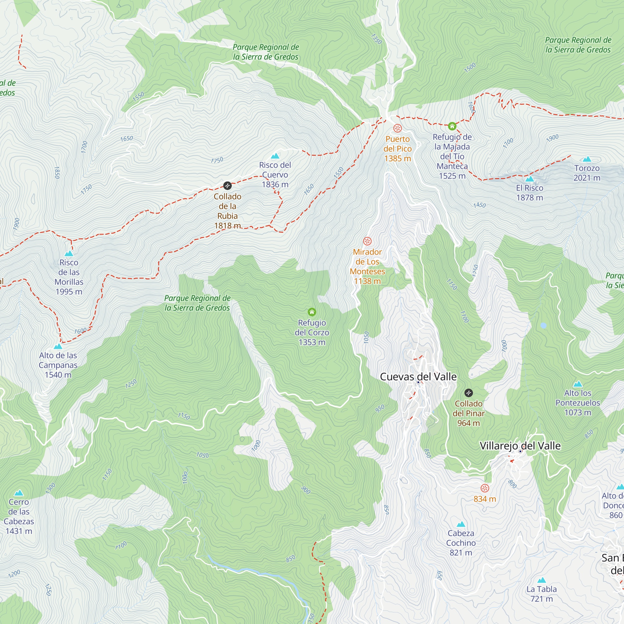 Refugio del Corzo map
