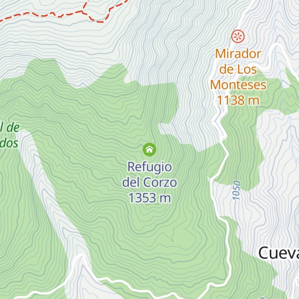 Map of Refugio del Corzo