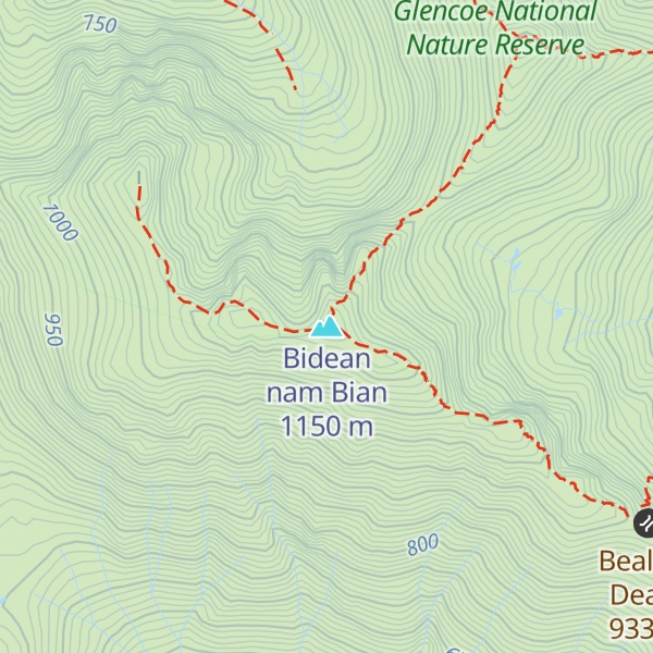 Map of Bidean nam Bian