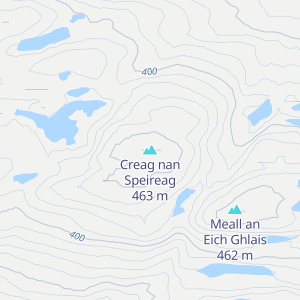 Map of Creag nan Speireag
