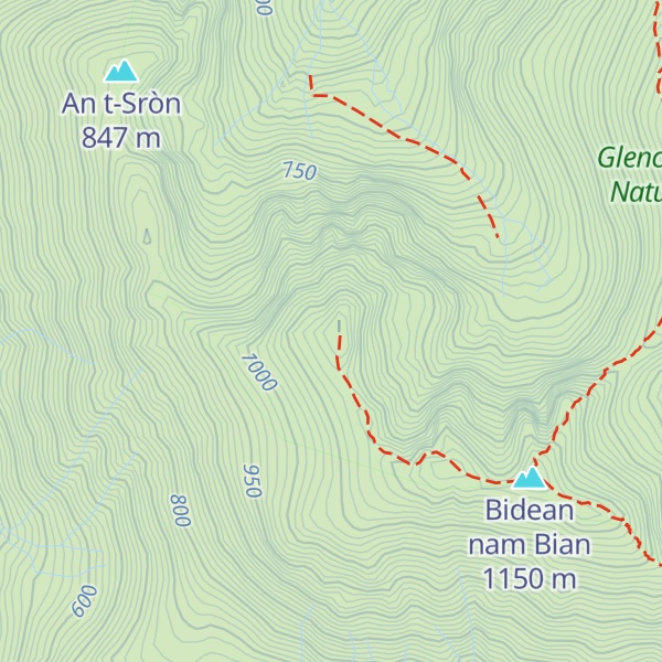 Map of Stob Coire nam Beith